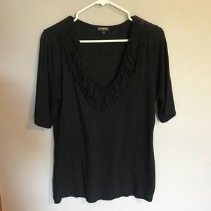 Express Ruffle Top - Black